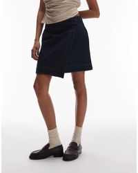 ARKET - Wrap Detail Denim Mini Skirt - Lyst