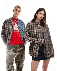 Reclaimed (vintage) - Revived X Glass Onion Unisex Spliced Check Shirt - Lyst