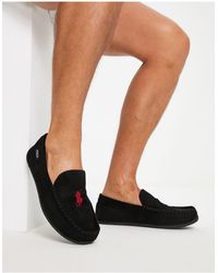 Homme Chaussures Chaussures à enfiler Slippers Chaussons Sutton Scuff Polaire Polo Ralph Lauren pour homme en coloris Noir 