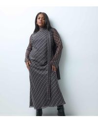 ASOS - Asos Design Curve Chiffon Bias Cut Maxi Dress With Matching Scarf - Lyst