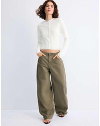 Stradivarius - Fitted Stand Collar Cardigan - Lyst