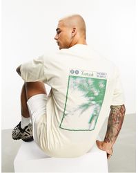 Farah - Ashley Palm Tree Graphics Back Print Relaxed Fit T-shirt - Lyst