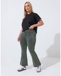 Yours Clothing - Seam Detail Flared Jeans - Lyst