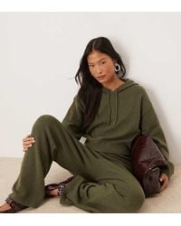 JDY Petite - Slouchy Knitted Hoodie Co-Ord - Lyst