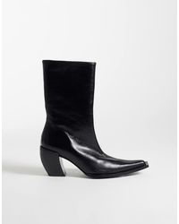 ASOS - Renzo Premium Real Leather Western Boots - Lyst