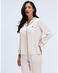 Boux Avenue - Oversized Satin Pyjama Set Top And Trousers Nightwear - Lyst