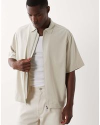 Bershka - Fluid Boxy Short Sleeve Shirt - Lyst