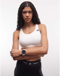 adidas Originals - Adidas Training Optime Essentials Mid Support Sports Bra - Lyst