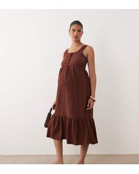 Mama.licious - Mamalicious Maternity Sleeveless Nursing Button Function Jersey Midi Dress - Lyst