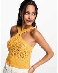 Jdy - Cross Front Knitted Top - Lyst