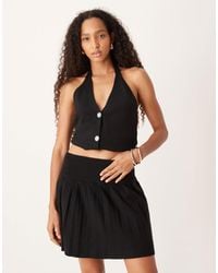 Amy Lynn - Knitted Pleat Mini Skirt - Lyst