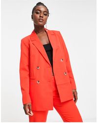 Pieces - Double Breasted Blazer Co-ord - Lyst