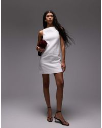 & Other Stories - Linen Mini Dress With Boat Neck - Lyst