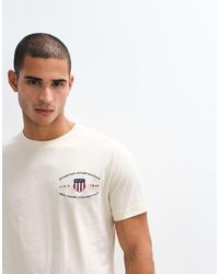 GANT - Chest Print Shield Logo T-shirt - Lyst