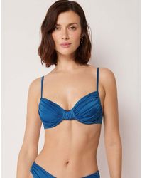 Calzedonia - Shiny Satin Fuller Bust Balconette Bikini Top - Lyst
