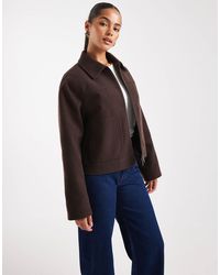 ASOS - Top Collar Zip Through Jacket - Lyst