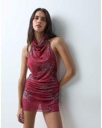 I.AM.GIA - Ruby Halter Cowl Neck Strappy Open Back Mini Dress - Lyst