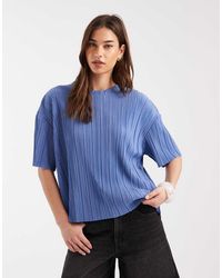ONLY - Boxy Plisse T-shirt Co-ord - Lyst