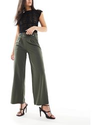 Jdy - High Waisted Crop Wide Fit Tailored Trousers - Lyst