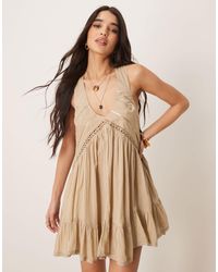 ASOS - Hanky Hem Mini Dress With Scoop Neck - Lyst