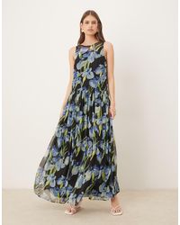 ASOS - Racer Neck Smock Maxi Dress - Lyst