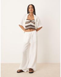 Gina Tricot - Co-ord Gauze Relaxed Fit Drawstring Trousers - Lyst
