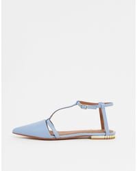 Reiss Olivia Pointed Ballet Flats - Blue