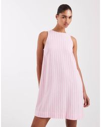 JJXX - Linen Blend Stripe Mini Dress - Lyst