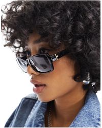 Le Specs - Trance - occhiali da sole rettangolari neri - Lyst