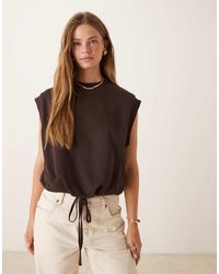 ASOS - Bubble Hem Co Ord Sweat Top With Drawstring Detail - Lyst