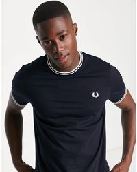Fred Perry - Camiseta con dos rayas - Lyst