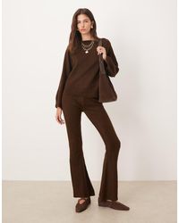 ASOS - Fluffy Knitted Flared Trousers Co-ord - Lyst