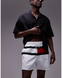 Tommy Hilfiger - Drawstring Large Flag Swim Shorts - Lyst