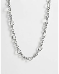 ASOS - Oval Molten Link Chain Necklace - Lyst