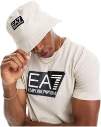 EA7 - Armani Core Label Logo Bucket Hat - Lyst