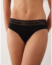 Calvin Klein - Modern Cotton Lace Thong - Lyst