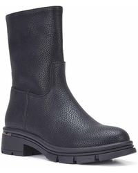 SEQWL - Block Heel Casual Ankle Boots With Zip Closure - Lyst