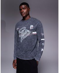 ASOS - Heavyweight Relaxed Long Sleeve T-shirt With Street Graphic - Lyst