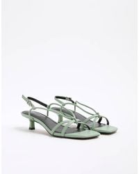 River Island - Kitten Heel Strappy Sandal - Lyst
