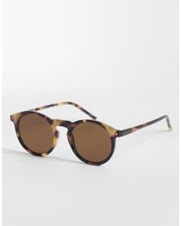 Vero Moda - Round Frame Sunglasses - Lyst