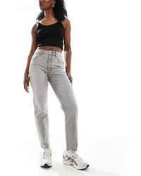 ASOS - Vaqueros Mom Grises Cómodos De Corte Slim De - Lyst