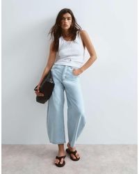 ARRANGE - Sydney Cropped Denim Barrel Leg Jean - Lyst
