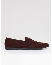 Threadbare - Faux Suede Penny Loafers - Lyst