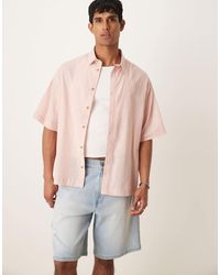 ASOS - Boxy Oversized Linen Look Shirt - Lyst