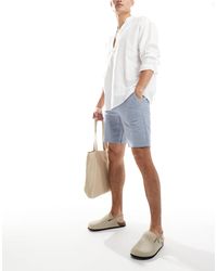 Only & Sons - Linen Mix Chino Short - Lyst