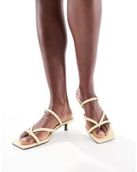 Pull&Bear - Studded Heeled Sandals - Lyst