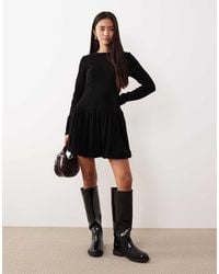 ASOS - Cord Dropped Waist Bubble Hem Mini - Lyst