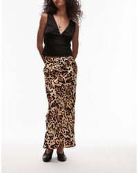 TOPSHOP - Satin Bias Cut Maxi Skirt - Lyst