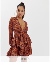 john zack plunge skater dress