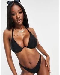 ASOS - Fuller Bust Mix And Match V Underwire Halter Bikini Top - Lyst